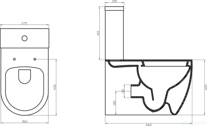 Унитаз-компакт BelBagno Marino безободковый (готовый набор)