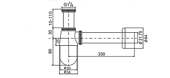 Сифон D&K для умывальника (DC9071)