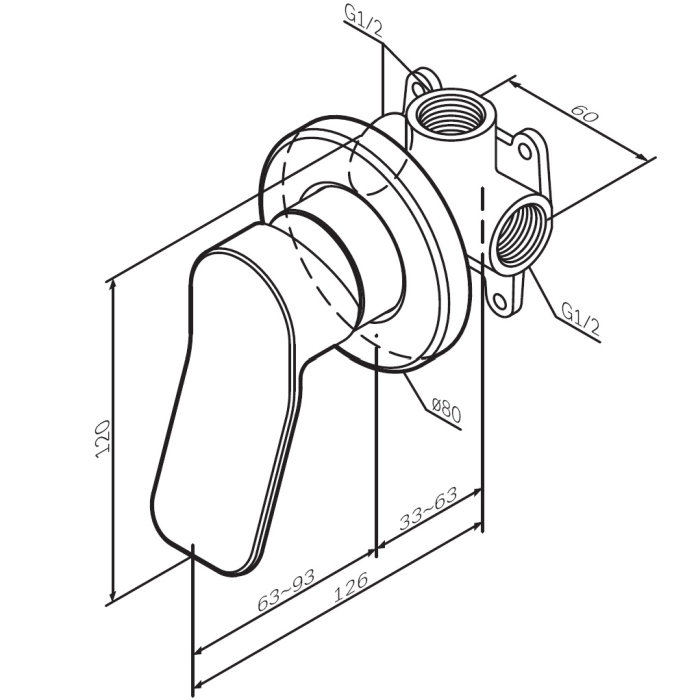 Встраиваемый смеситель AM.PM X-Joy, F40H85A00