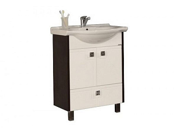 Тумба под раковину Акватон Крит 1A151501KT500 цвет Белый/Венге