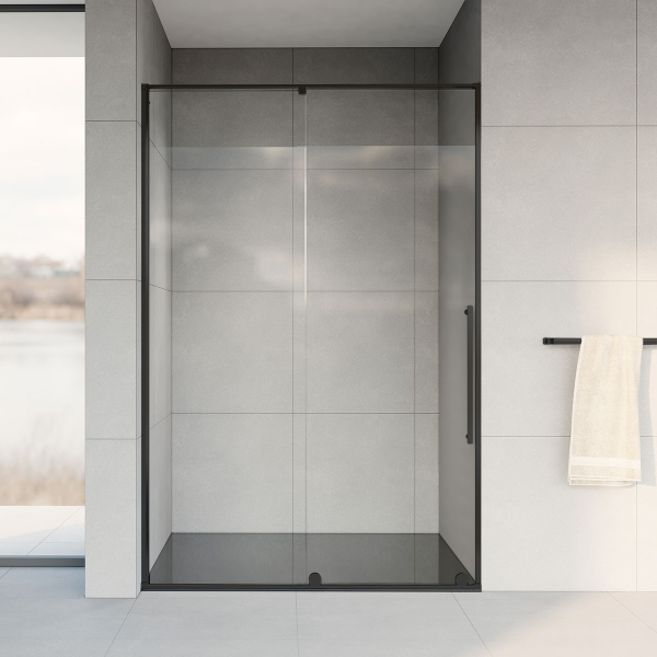 Душевая дверь Vincea Arno VPS-1A120CLB, 1200, черный, стекло прозрачное
