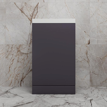 Тумба без раковины напольная "МОНО 50", графит нубук, ЛС-00002451