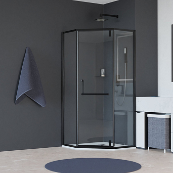 Душевой уголок RGW HO-084B, 350608400-14, Чёрный, 100*100*195 Душевой уголок RGW HO-084B, 350608400-14, Чёрный, 100*100*195