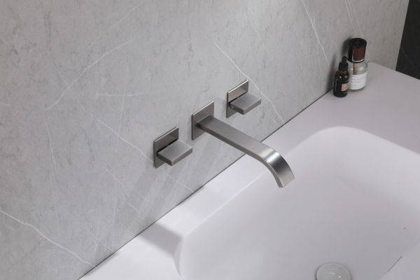 Смеситель ABBER Wasserfall AF8612NG для раковины скрытого монтажа, никель