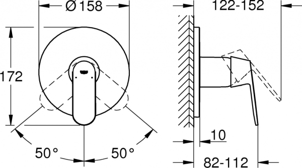 Смеситель Grohe Cosmopolitan 24044000 для душа