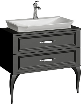 Тумба без раковины AQWELLA напольная 85см. Черная., LAD0108BLK