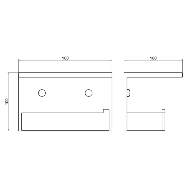 Бумагодержатель с полкой для телефона Timo Petruma (15243/03)