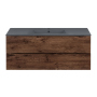 Тумба с раковиной Vincea Mia 1200 подвесная, 2 выкатных ящика soft close, R.Wood, VMC-2MC120RW+VBS-13120MB