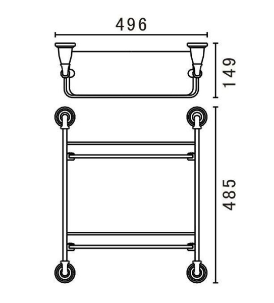 Полка стеклянная ART&MAX BIANCHI AM-E-2611-D-Do, Золото