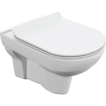 Унитаз подвесной CERSANIT CITY NEW Clean On 011 S-MZ-CITY-COn-S-DL-w, сиденье микролифт