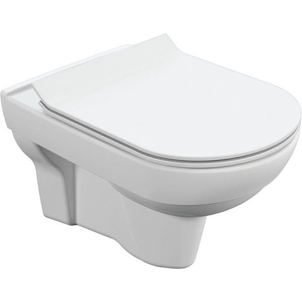 Унитаз подвесной CERSANIT CITY NEW Clean On 011 S-MZ-CITY-COn-S-DL-w, сиденье микролифт
