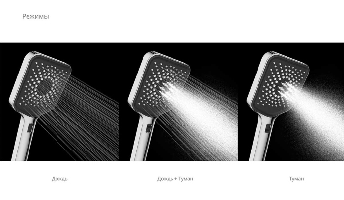 Ручной душ с шлангом Vincea Inspire VSHN-3I4HGM, вороненая сталь