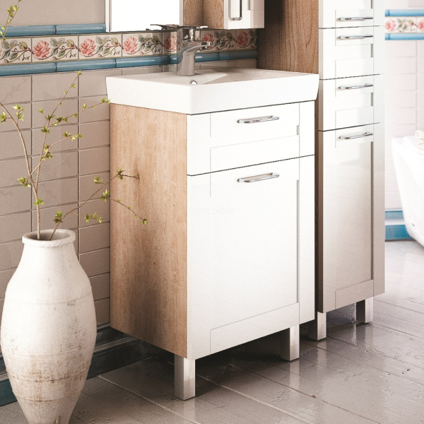 Тумба для комплекта Iddis Sena 50 напольная, белая, дерево