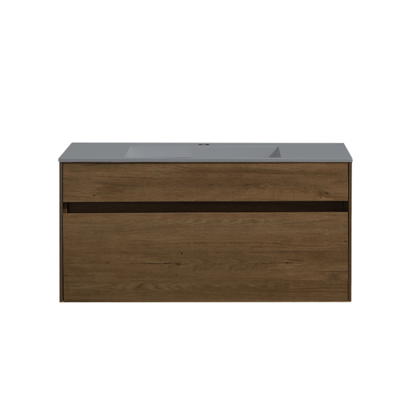 Тумба с раковиной Vincea Chiara 1000 подвесная, 1 выкатной ящик soft-close, T.Oak, VMC-2C100TO+VCB-13100B Тумба с раковиной Vincea Chiara 1000 подвесная, 1 выкатной ящик soft-close, T.Oak, VMC-2C100TO+VCB-13100B