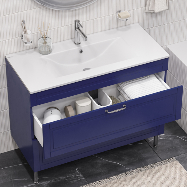 Тумба с раковиной IDDIS, напольная, 60 см, синий, Oxford (OXF60N0i95K)