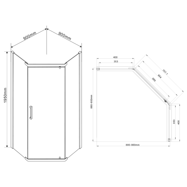 Душевой уголок Vincea Stresa VSP-1S900CL, 900*900, хром, стекло прозрачное Душевой уголок Vincea Stresa VSP-1S900CL, 900*900, хром, стекло прозрачное