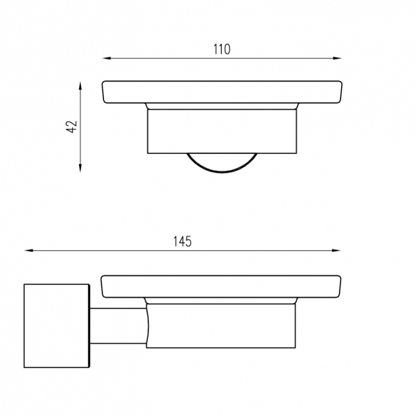Мыльница с держателем ABBER Osten 316 AA185A8BST сталь брашированная
