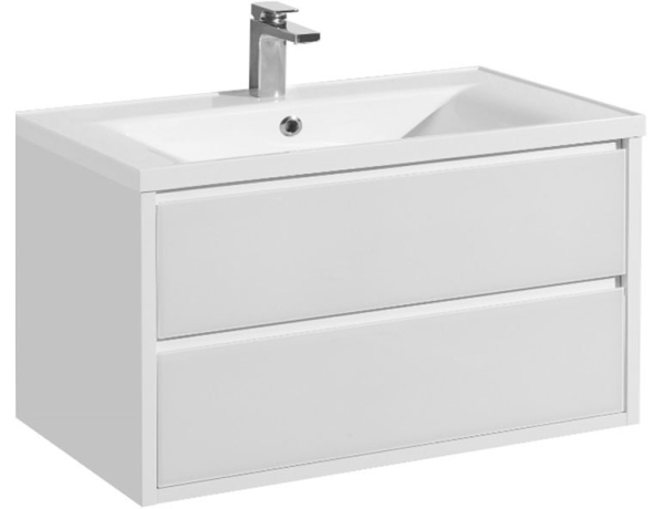 Тумба подвесная с раковиной Акватон Римини 100 см 1A2328K3RN010, белый