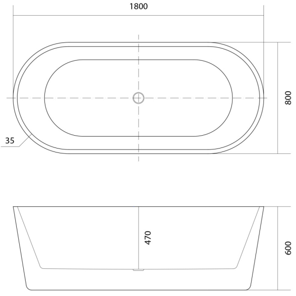 Акриловая ванна Aquatek ОВО 180x80 AQ-99880, отдельностоящая Акриловая ванна Aquatek ОВО 180x80 AQ-99880, отдельностоящая