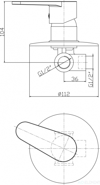 Смеситель 1 Orange Otto M22-400cr С ВНУТРЕННЕЙ ЧАСТЬЮ, для душа