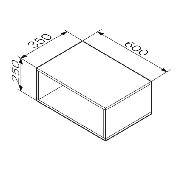 Ниша для хранения 60 см, дуб крафт AM.PM Func, M8FOH0601OF Ниша для хранения 60 см, дуб крафт AM.PM Func, M8FOH0601OF