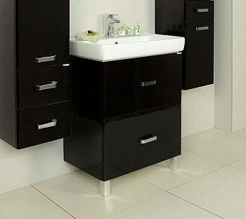 Тумба под раковину Акватон Америна 80 цвет Черный 1A169401AM950