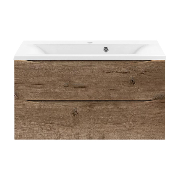 Тумба без раковины Vincea Mia 900 подвесная, 2 выкатных ящика soft close, V.Oak, VMC-2MA900VO