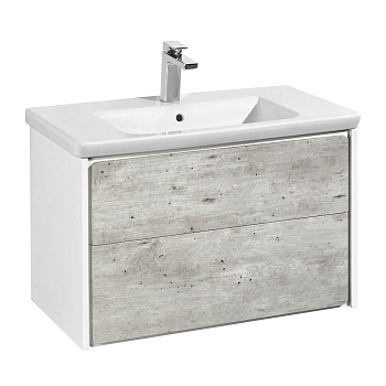 ZRU9303004 Ronda Модуль для раковины 800, бетон/белый матовый