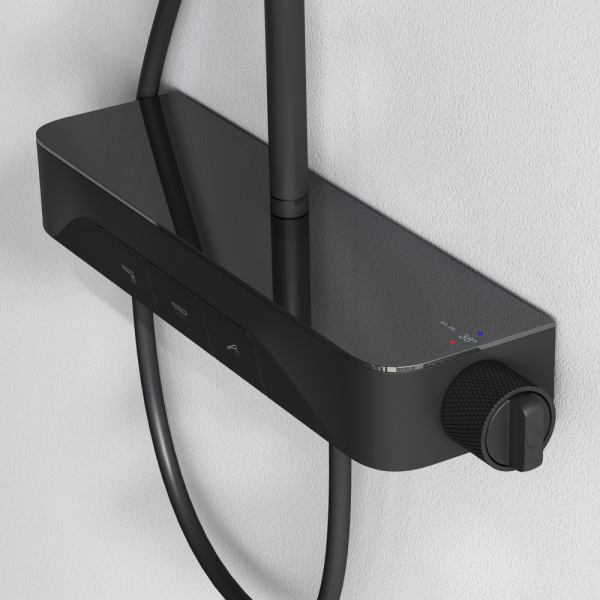 Душевая система с ванно-душевым смесителем-полкой и термостатом AM.PM Func, F078F322