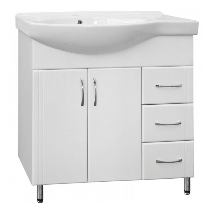 Тумба для комплекта Style Line Эко Стандарт №25 82 белая, правая