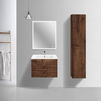 Тумба с раковиной Vincea Mia Slim 700 подвесная, R.Wood, VMC-2MC700S1RW+VBS-13970S1 Тумба с раковиной Vincea Mia Slim 700 подвесная, R.Wood, VMC-2MC700S1RW+VBS-13970S1