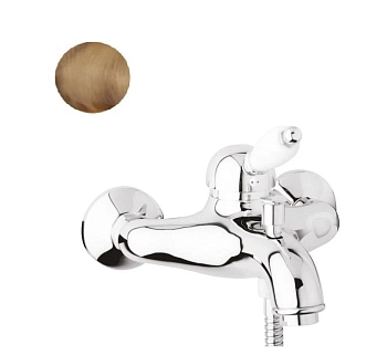 ELITE-VM-01-Nc Смеситель для ванны и душа однорычажный, исполнение хром, ручка орех