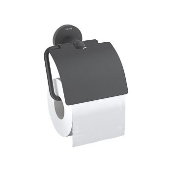 Держатель туалетной бумаги Aquatek Оберон AQ4209MB с крышкой Черный матовый Держатель туалетной бумаги Aquatek Оберон AQ4209MB с крышкой Черный матовый