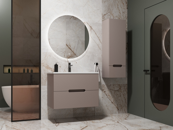 Тумба без раковины подвесная Style Line "Матис 80", Classic 80, тауп темный, ЭМАЛЬ, ЛС-00002298