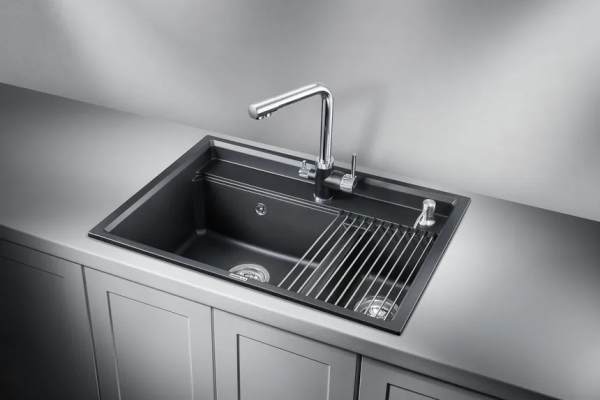 Кухонная мойка GRANULA Kitchen Space (7302, ШВАРЦ)