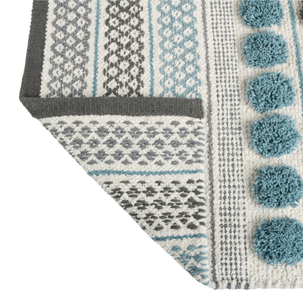 Коврик для ванной 1-ый mix (голубой+графит+белый+серый), 50х80см  (FX-8030Y)