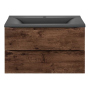 Тумба с раковиной Vincea Mia 750 подвесная, 2 выкатных ящика soft close, R.Wood, VMC-2MA750RW+VCB-3M750G