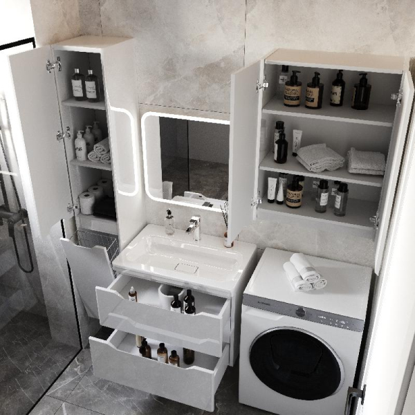 Тумба без раковины Style Line подвесная "Марелла 70" (2 ящ.) белый глянец, PLUS, СС-00002408