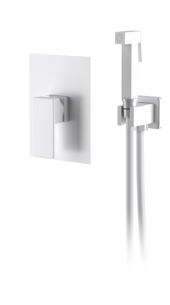 Смеситель для душа D&K с гигиеническим душем встраиваемый матовый белый Bayern.Liszt (DA1515008) Смеситель для душа D&K с гигиеническим душем встраиваемый матовый белый Bayern.Liszt (DA1515008)