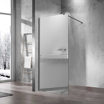 Душевая перегородка Vincea Walk-In VSW-1H900MRGM, 900*2000, вороненая сталь, стекло зеркальное Душевая перегородка Vincea Walk-In VSW-1H900MRGM, 900*2000, вороненая сталь, стекло зеркальное