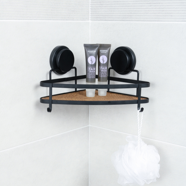 Полка Fixsen угловая одноэтажная черная Magic (FX-920B-1)