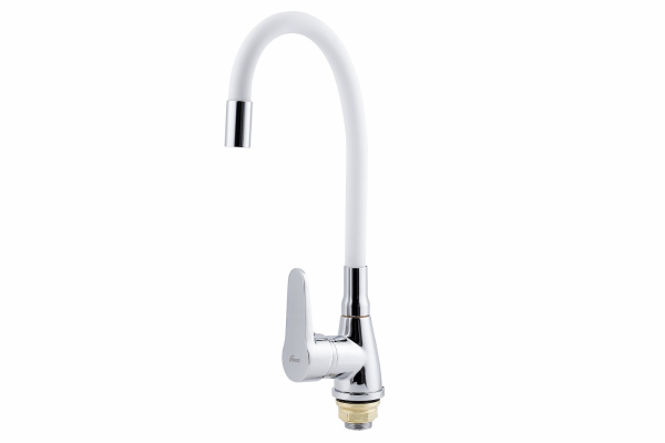 Смеситель для кухни FAUZT FZs-822-W101 гибкий излив тип См-МОЦБА Белый Смеситель для кухни FAUZT FZs-822-W101 гибкий излив тип См-МОЦБА Белый