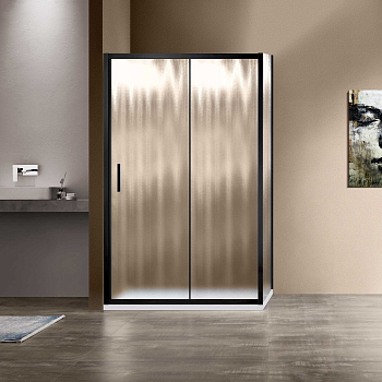 Душевой уголок Vincea Garda VSR-1G9012CHB, 1200*900, черный, стекло шиншилла Душевой уголок Vincea Garda VSR-1G9012CHB, 1200*900, черный, стекло шиншилла