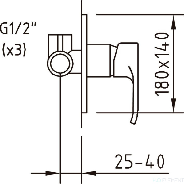 Смеситель Clever Paula 98417 С ВНУТРЕННЕЙ ЧАСТЬЮ, для душа