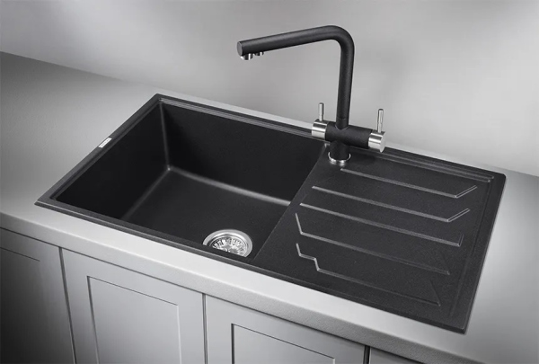 Кухонная мойка GRANULA (8601, ЧЁРНЫЙ )