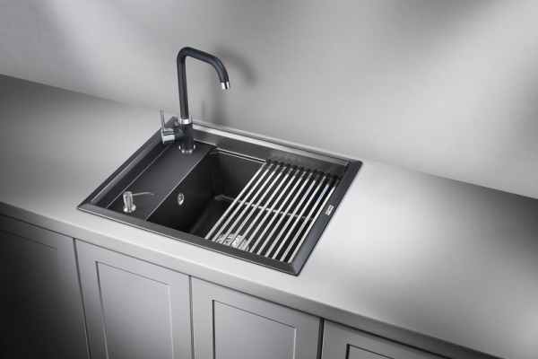 Кухонная мойка GRANULA Kitchen Space (6004, ШВАРЦ)