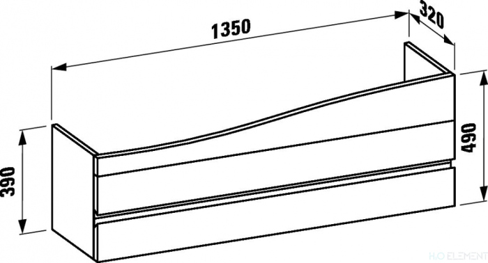 Шкаф под раковину Laufen Alessi 4.2436.0.097.631.1