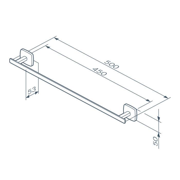 Вешалка для полотенец, 50 см AM.PM Gem, A90346422
