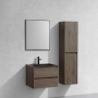 Тумба с раковиной Vincea Luka 600 подвесная, 2 выкатных ящика soft-close, R.Oak, VMC-2L600RO+VCB-13600B