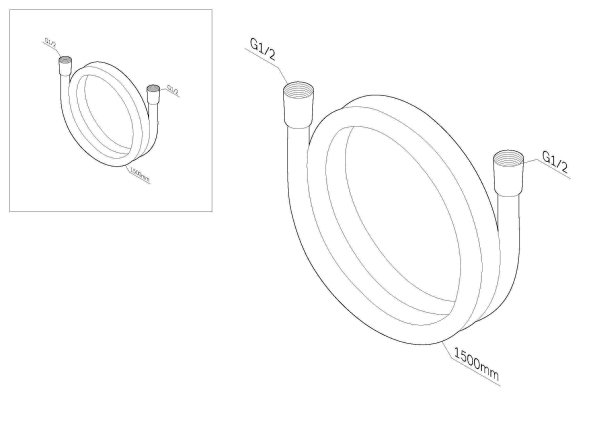 Шланг для душа 1500 мм AM.PM, F0415122